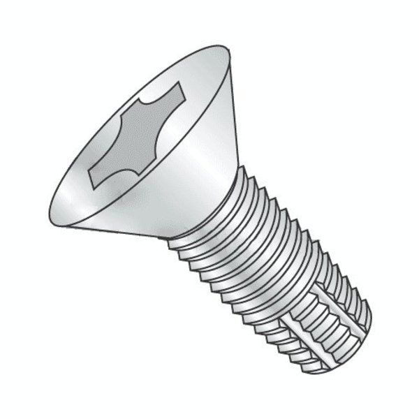 Newport Fasteners Thread Cutting Screw, 1/4"-20 x 1 in, Zinc Plated Steel Flat Head Phillips Drive, 2500 PK 764998-2500